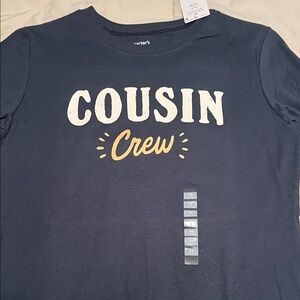 NWT Carter's Dark Blue Cousin Crew Long Sleeve Tee